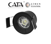 CATA CT 5270 1,5W Led  Spot Siyah Kasa 3200K Gün Işığı thumbnail 1