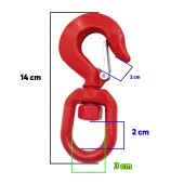 Fırdöndü Kuşgöz 1 Tonluk Kanca Yük Taşıma Kaldırma Ekipman Amerikan Tipi Çelik Şantiye Vinç - 2