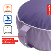 XPERMATE İç ve Dış Mekan Meditasyon Minderi,Su itici Kumaş,Fermuarlı Yoga Minderi UV Güneş Dayanımı MorLila - 3