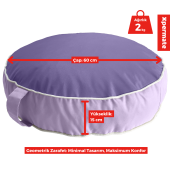 XPERMATE İç ve Dış Mekan Meditasyon Minderi,Su itici Kumaş,Fermuarlı Yoga Minderi UV Güneş Dayanımı MorLila - 4