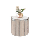 Homedora Harmony Zigon Sehpa Meşe-Beyaz - 4