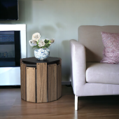 Homedora Harmony Zigon Sehpa Ceviz-Siyah - 1