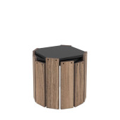 Homedora Harmony Zigon Sehpa Ceviz-Siyah - 4