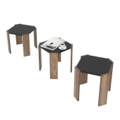 Homedora Harmony Zigon Sehpa Ceviz-Siyah - 5