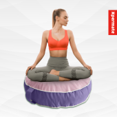 İç ve Dış Mekan Meditasyon Minderi Su itici Kumaş Fermuarlı Yoga Minderi UV Güneş Dayanımı PembeLila - 2