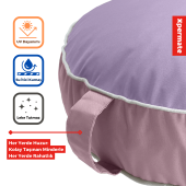 İç ve Dış Mekan Meditasyon Minderi,Su itici Kumaş,Fermuarlı Yoga Minderi UV Güneş Dayanımı LilaPembe - 3