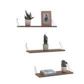 Homedora Alice Üçlü Modern Raf Ceviz-Krom - 2