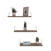 Homedora Alice Üçlü Modern Raf Ceviz-Krom - 3