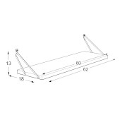 Homedora Alice Tekli Modern Raf Siyah - 6