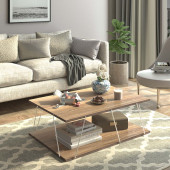 Homedora Tessa Modern Orta Sehpa Ceviz-Krom - 1