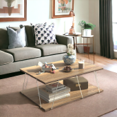 Homedora Tessa Modern Orta Sehpa Ceviz-Krom - 3