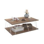 Homedora Tessa Modern Orta Sehpa Ceviz-Krom - 7