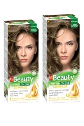MM Beauty Saç Boyası M 06 ( Fındık Kabuğu ) Set Boya 2 li Set Boya - 1