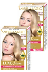 Mıss Magic Saç Boyası Açık Sarı Renk 8,0 Set Boya 2'li Set - 1