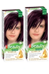 MM Beauty Saç Boyası M 15 (Kızıl Kestane) Set Boya 2 li Set Boya - 1
