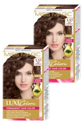 Mıss Magic Saç Boyası Sütlü Çikolata Renk 5,57 Set Boya 2'li Set - 1