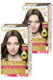 Mıss Magic Saç Boyası Koyu Kül Sarışın Renk 6,1 Set Boya 2'li Set thumbnail 2