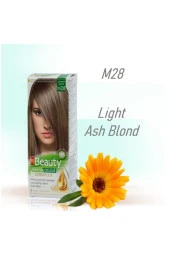 MM Beauty Saç Boyası M 28 (Açık Kül Sarısı) Set Boya - 4