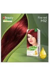MM Beauty Saç Boyası M 12 (Ateş Kızılı) Set Boya - 2
