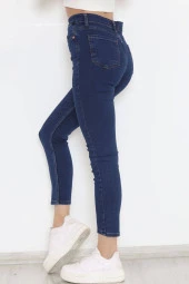 Süper Likra Kot Pantolon Koyu Mavi - 5