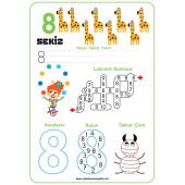 Okul Öncesi Eğlenceli Alfabe-Sayılar Seti (Laminasyonlu) - 5