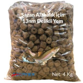 Hedyex 13nm Delikli Palet Yem 4Kg Sazan Alabalık için Delikli Yem - 1