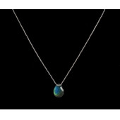 Damla Model His Taşı 925 Ayar Gümüş Kolye - 3