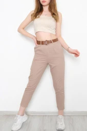 Kemerli Gabardin Pantolon Açıkvizon - 5