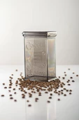 Akrilik Füme Şeker Kahve Çay Kavanozu 500 Ml (Vakum Kapak ) - 5