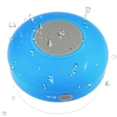 Su Geçirmez Mini Bluetooth Duş Hoparlörü (Mavi) - 1