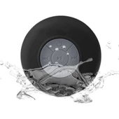 Su Geçirmez Mini Bluetooth Duş Hoparlörü (Siyah) - 1