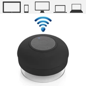 Su Geçirmez Mini Bluetooth Duş Hoparlörü (Siyah) - 5