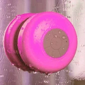 Su Geçirmez Mini Bluetooth Duş Hoparlörü (Pembe) - 6