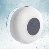Su Geçirmez Mini Bluetooth Duş Hoparlörü (Beyaz) - 6