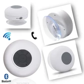 Su Geçirmez Mini Bluetooth Duş Hoparlörü (Beyaz) - 2