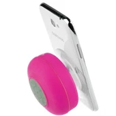 Su Geçirmez Mini Bluetooth Duş Hoparlörü (Pembe) - 5