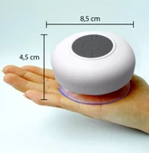 Su Geçirmez Mini Bluetooth Duş Hoparlörü (Beyaz) - 3