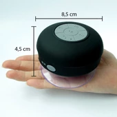 Su Geçirmez Mini Bluetooth Duş Hoparlörü (Siyah) - 3