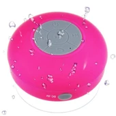 Su Geçirmez Mini Bluetooth Duş Hoparlörü (Pembe) - 1