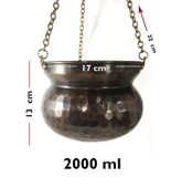 Shark Anatolia Kabak Bakır Askılı Saksı 17cm - 4