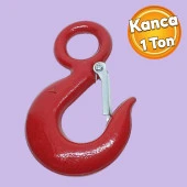 Kuşgöz Oval 1 Tonluk Kanca Yük Taşıma Kaldırma Ekipman Aparat Şantiye Vinç Paslanmaz Çelik Kanca - 1