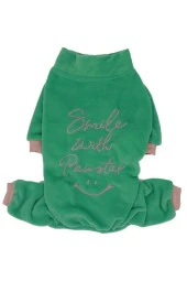 Pawstar Kedi ve KÜÇÜK Köpek Mint Smile Tulum XL Sırt38cm Göğüs55cm Boyun34cm thumbnail 3