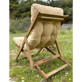 Grande Home Kademeli Ahşap İkili Şezlong Sehpa Takımı - 2