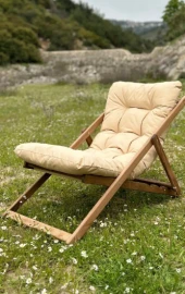 Grande Home Kademeli Ahşap İkili Şezlong Sehpa Takımı - 5