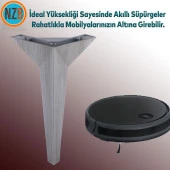 Mobilya Kanepe Sehpa TV Ünitesi Baza Koltuk Ayağı Çekyat Saten Gri Eskitme 18 cm Ayak - 5
