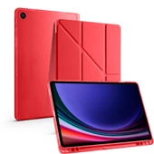 Samsung Galaxy Tab S6 Lite 2024 P620 P610 Kılıf Kalem Bölmeli Trifolding Case 13-15-17 - 4