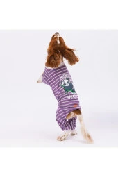 Pawstar Köpek Mor Sleeper Pijama Tulum 2XLarge Sırt43cm Göğüs58cm Boyun38cm - 1