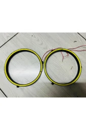 Neon Ledli Kasnak 16cm Amber Turuncu  (1 çift) - 2