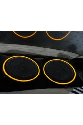 Neon Ledli Kasnak 16cm Amber Turuncu  (1 çift) - 5