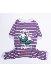 Pawstar Köpek Mor Sleeper Pijama Tulum XLarge Sırt38cm Göğüs55cm Boyun34cm - 2